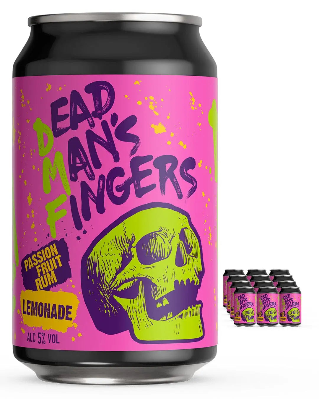 Dead Man’s Fingers Passion Fruit Rum with Lemonade Multipack, 12 x 330 ml Ready Made Cocktails