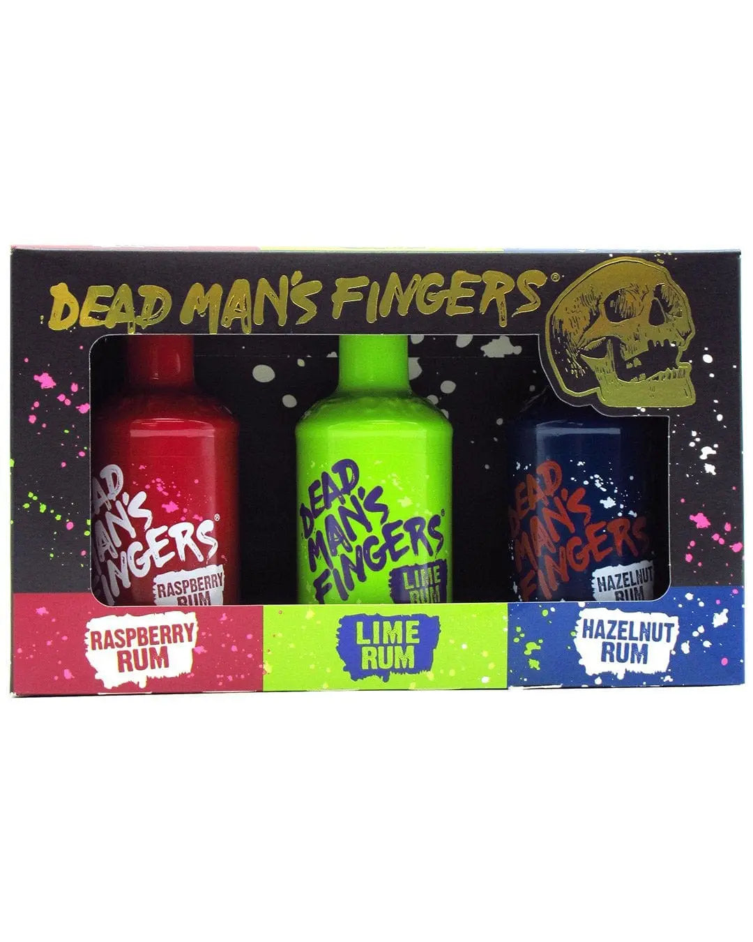 Dead Man's Fingers Rum Taster Pack (Hazelnut, Lime, Raspberry), 3 x 5 cl Spirit Miniatures