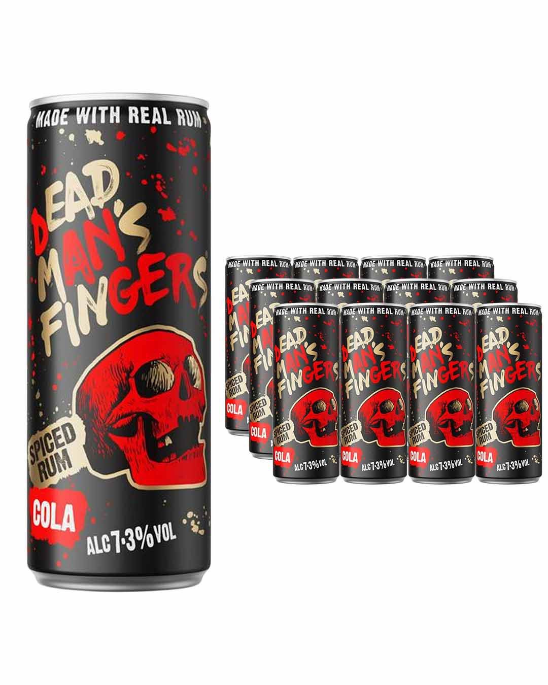 Dead Man’s Fingers Spiced Rum with Cola Multipack, 12 x 250 ml Ready To Drink
