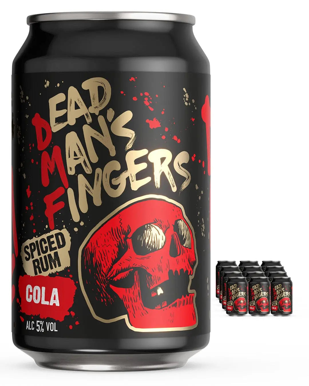 Dead Man’s Fingers Spiced Rum with Cola Multipack, 12 x 330 ml Ready Made Cocktails