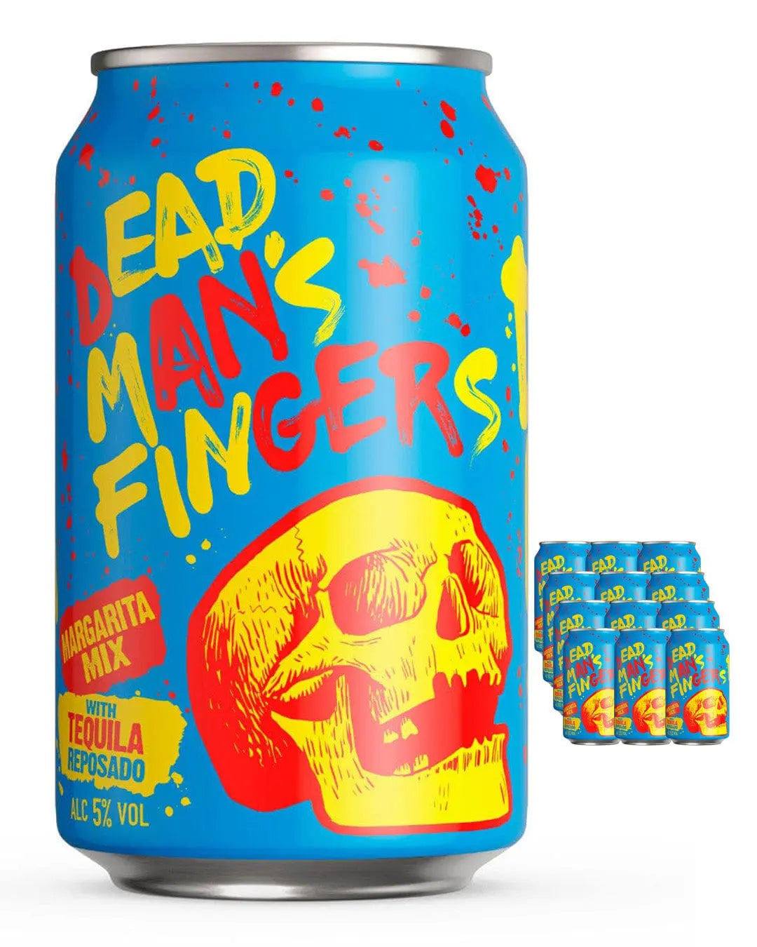 Dead Man's Fingers Tequila Reposado Margarita Mix Cans, 12 x 330 ml Ready Made Cocktails