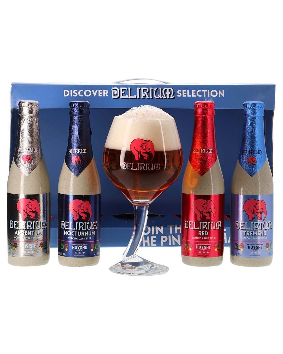 Delirium Discovery Beer Glass Gift Pack, 4 x 330 ml beer