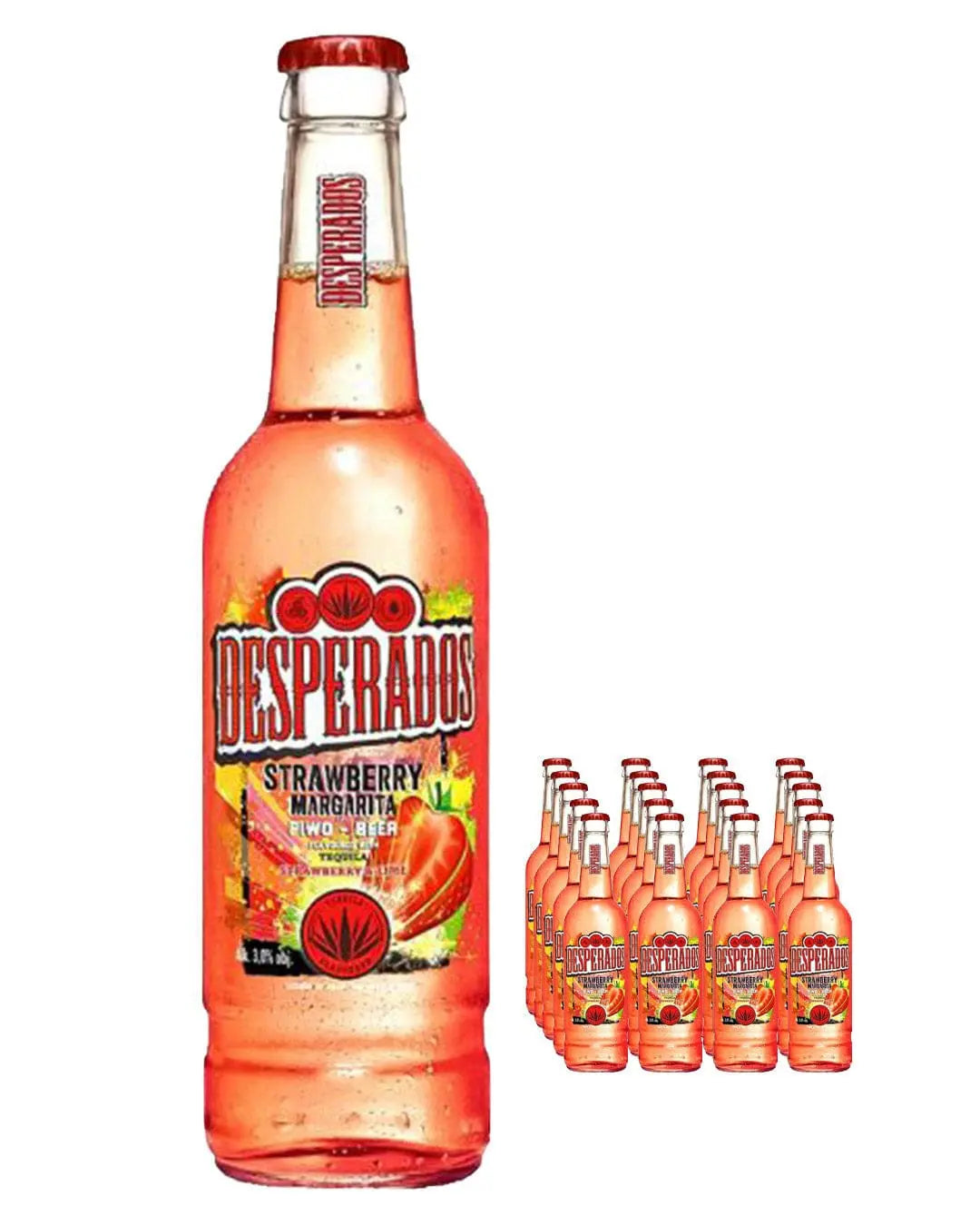 Desperados Strawberry Margarita Tequila Lager Beer Bottle Multipack, 20 x 400 ml Beer