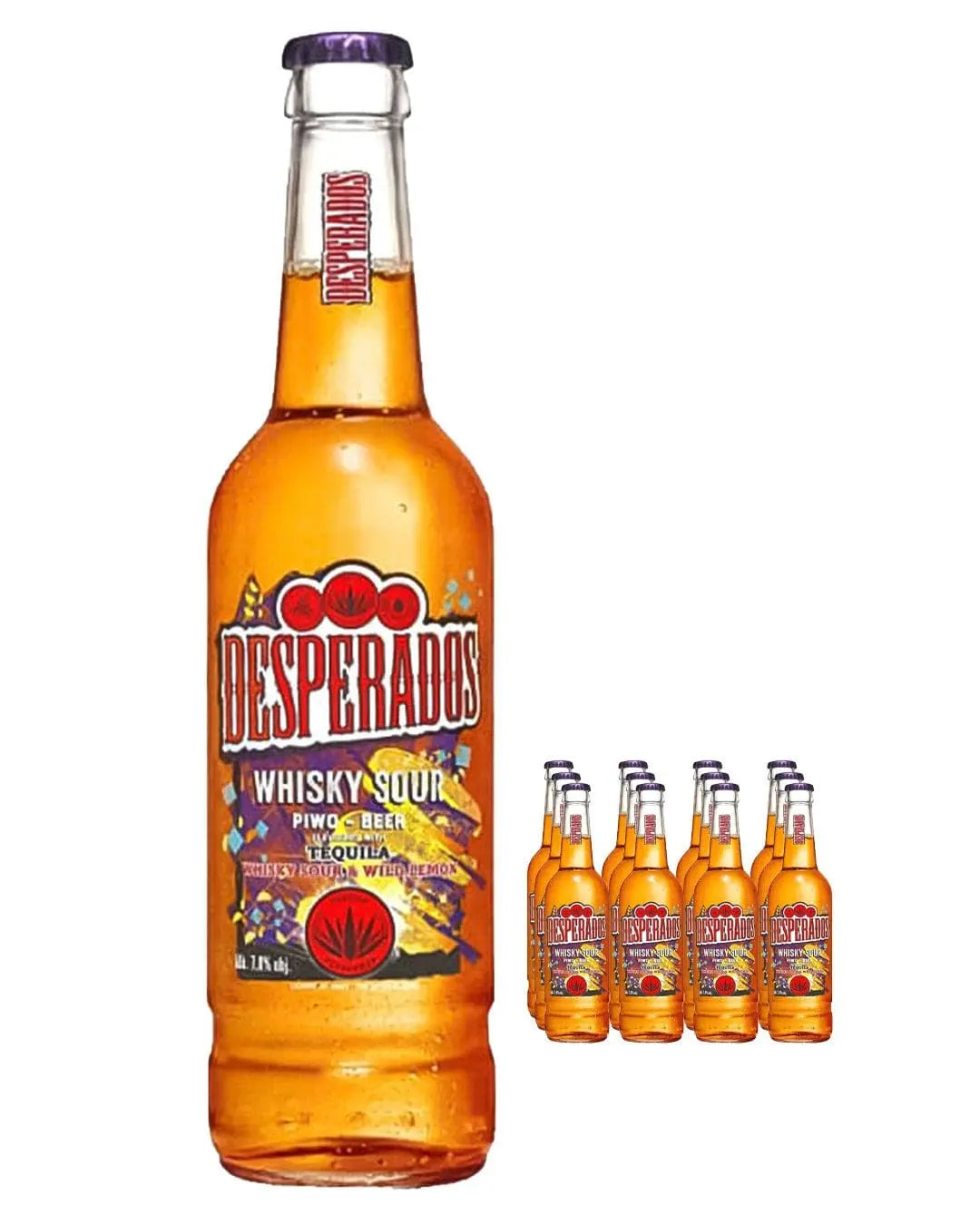 Desperados Whiskey Sour Tequila Lager Beer Bottle Multipack, 12 x 400 ml Beer