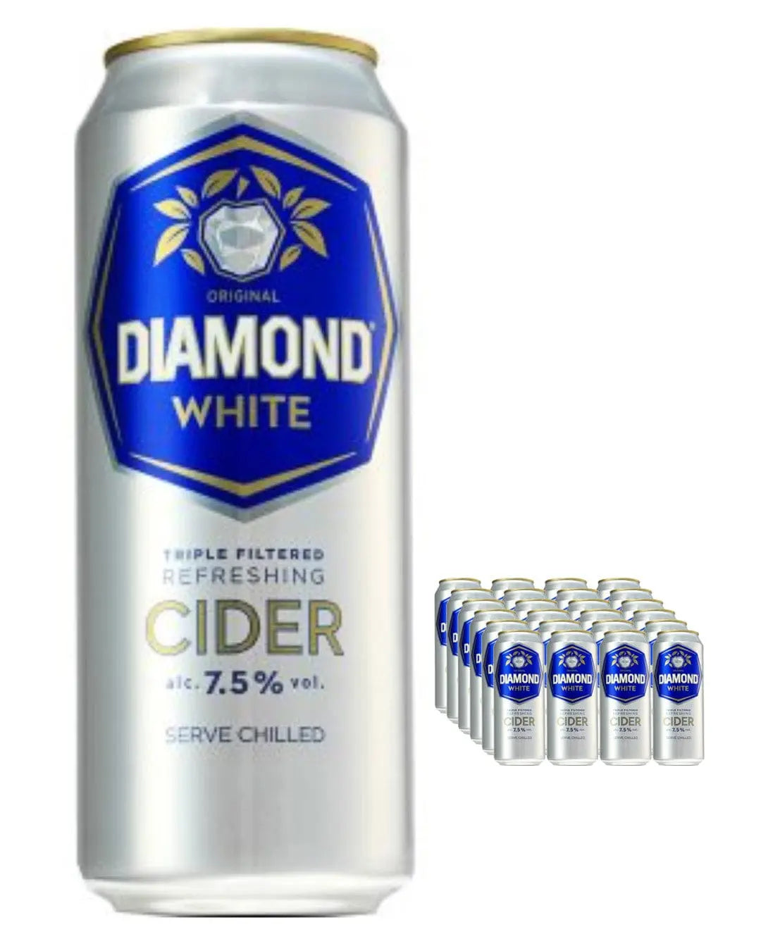 Diamond White Cider Cans Multipack, 24 x 500 ml Cider