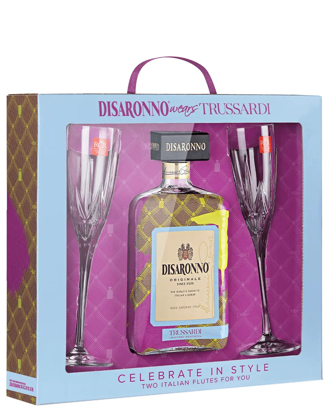 Disaronno Amaretto Champagne Flute Gift Set, 70 cl Liqueurs & Other Spirits