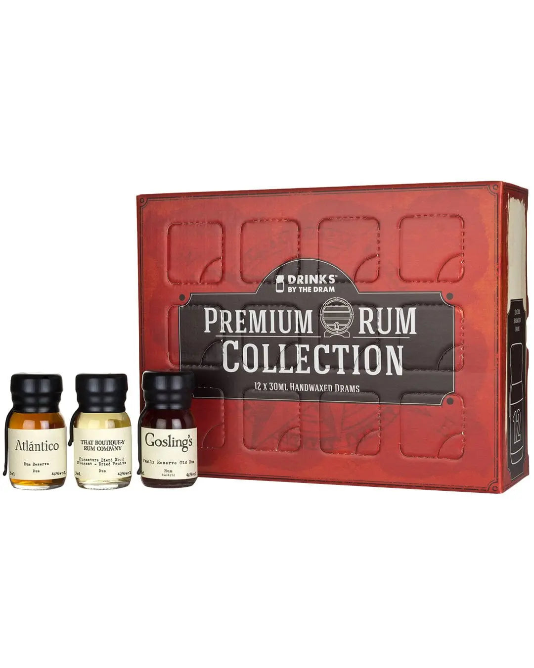 Drinks By The Dram 12 Dram Premium Rum Collection, 12 x 3 cl Spirit Miniatures