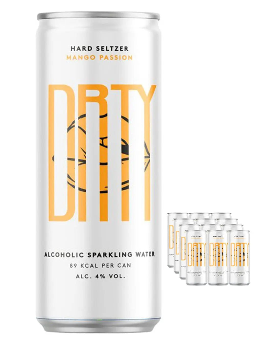 DRTY Hard Seltzer Mango Passion Can Multipack, 12 x 300 ml Ready Made Cocktails