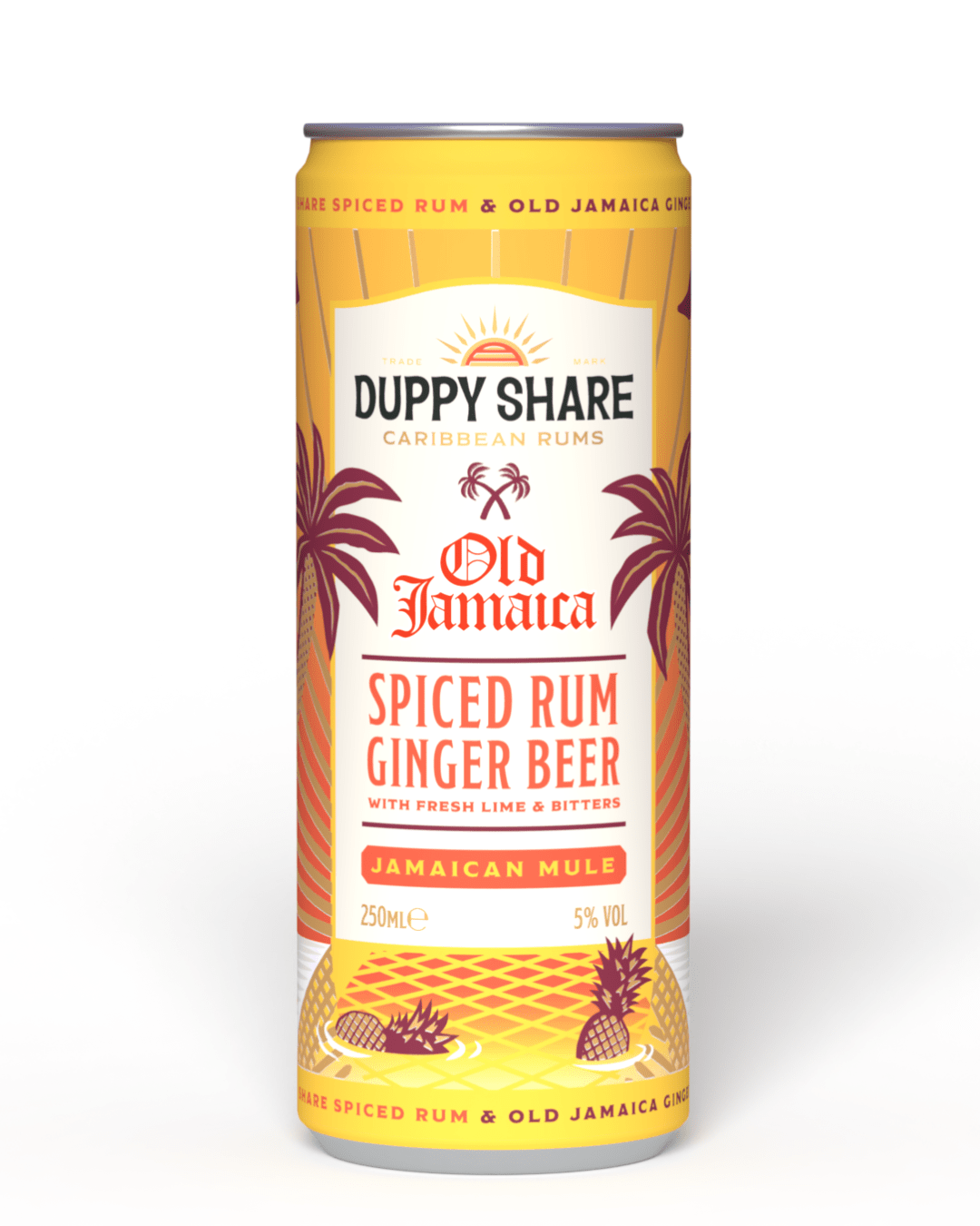 Duppy Share Old Jamaica Spiced Rum Ginger Beer Multipack, 12 x 250 ml spirits