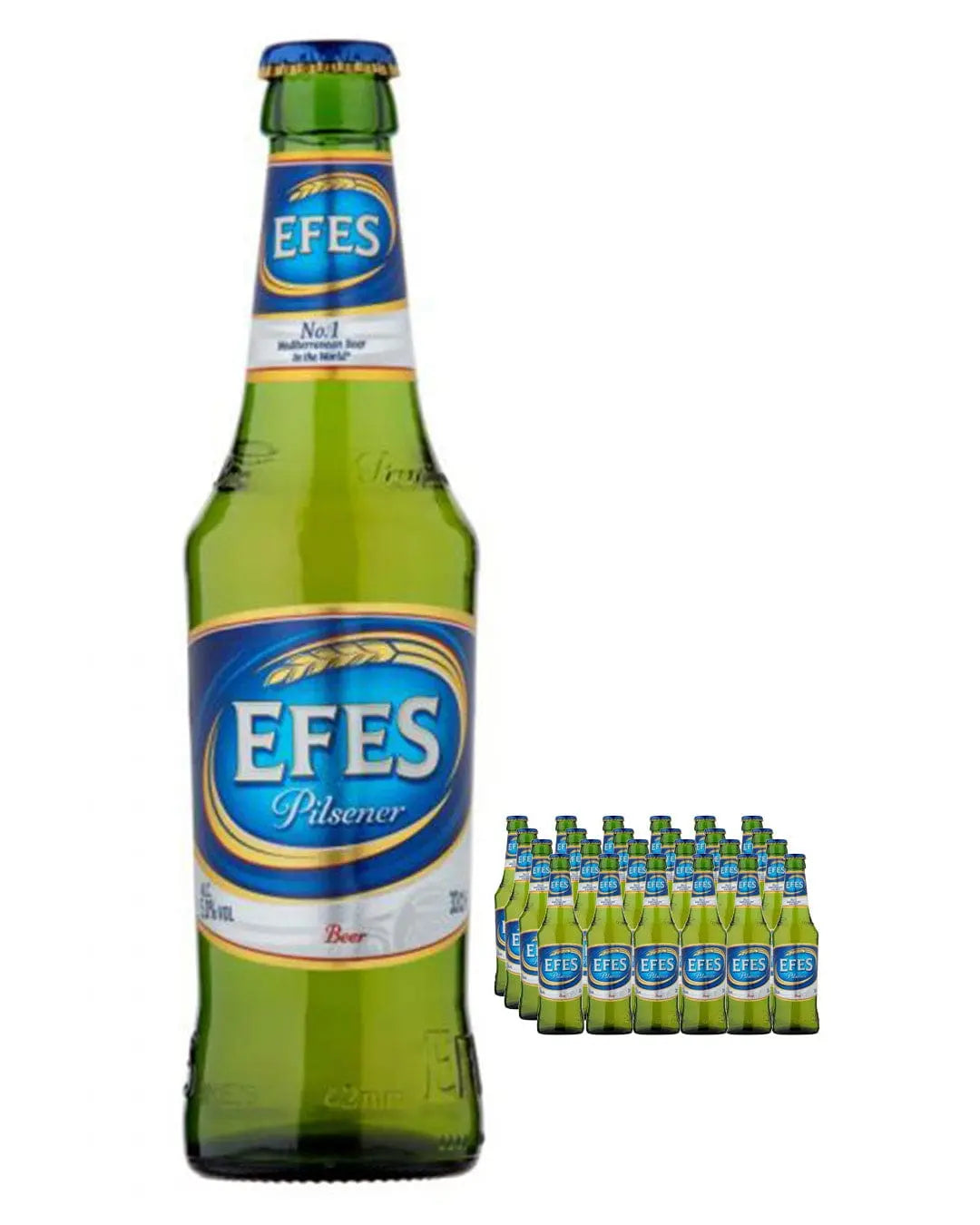 Efes Pilsner Beer Bottle Multipack, 24 x 330 ml Beer