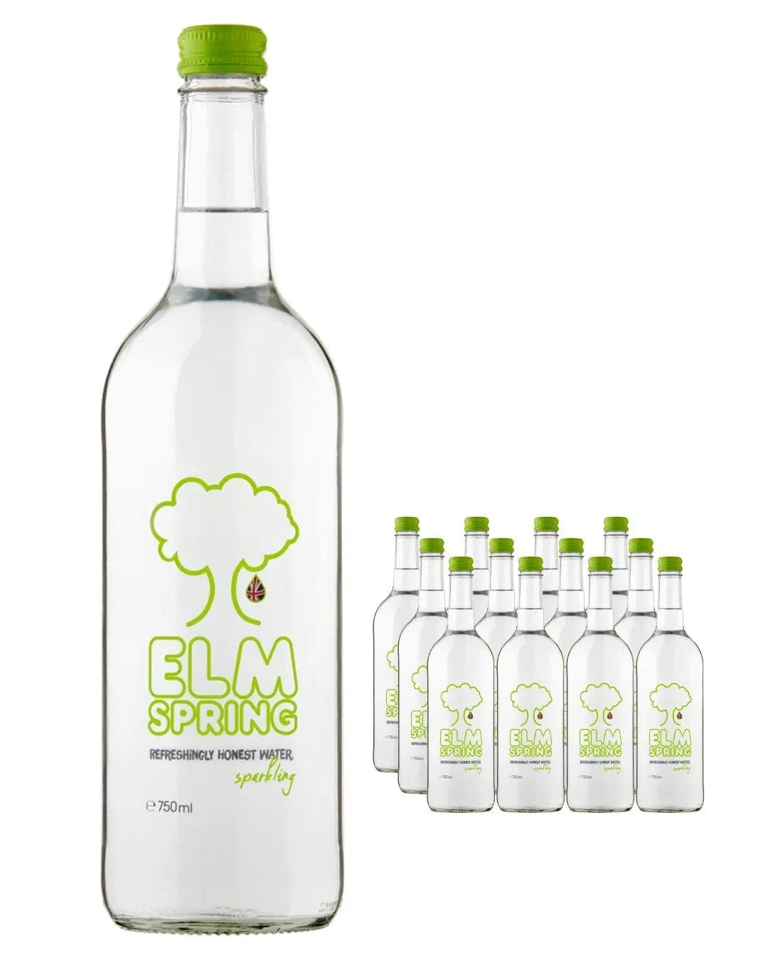 Elm Spring Sparkling Glass Bottles Multipack, 12 x 750 ml Water 15060319440104