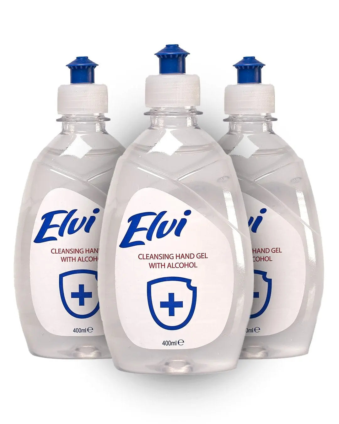 Elvi Sanitiser Hand Gel (70% Alc.) Multipack, 3 x 400 ml Hand Sanitizers