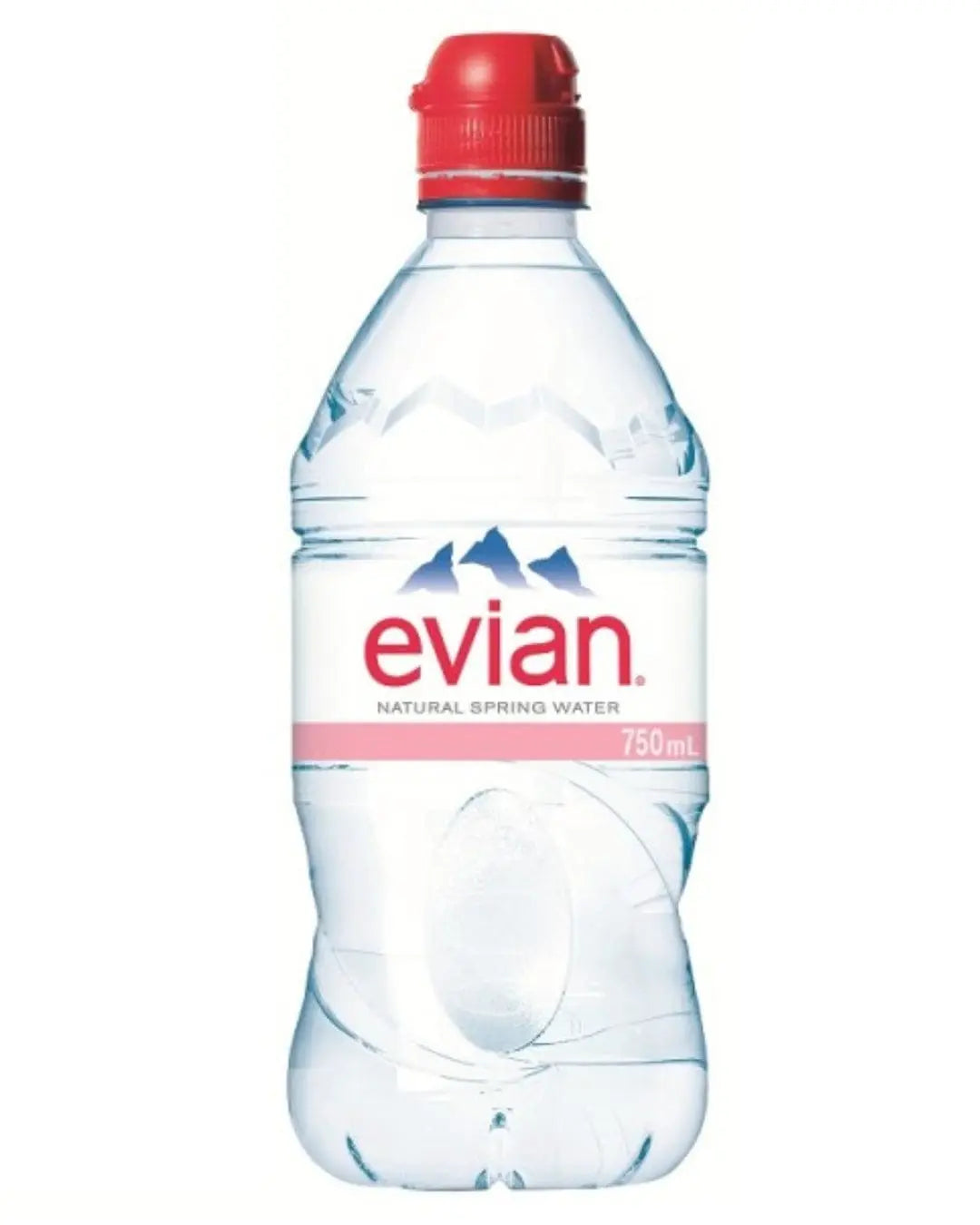 Evian Natural Spring Plastic Sports Cap Water Multipack,12 x 750 ml Water