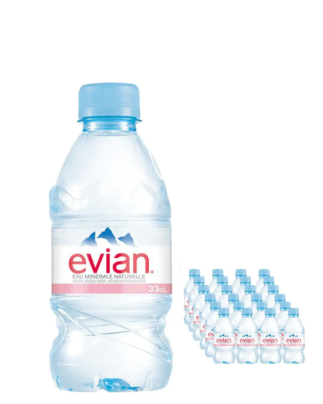 Evian Plastic Bottle Multipack, 24 x 330 ml Water 3068320063003