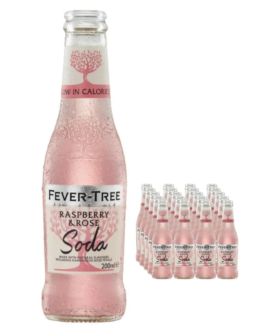 Fever-Tree Raspberry & Rose Soda Multipack, 24 x 200 ml Soft Drinks & Mixers