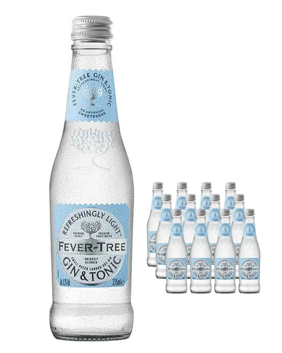 Fever-Tree Refreshingly Light Gin & Tonic Multipack, 12 x 275 ml Ready Made Cocktails 5060605060347