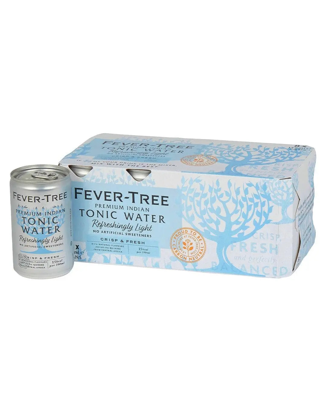 Fever-Tree Refreshingly Light Indian Tonic Water Fridge Pack, 8 x 150 ml Tonics
