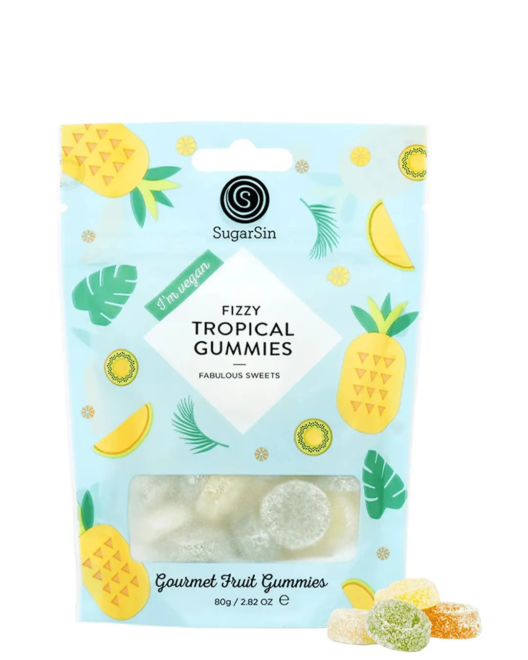 Fizzy Tropical Gummies, 100 g Sweets 5060468401578