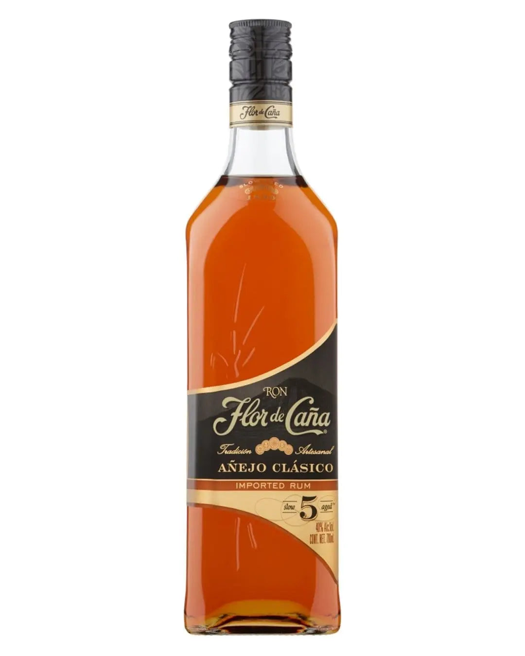 Flor de Cana 5 Year Old Black Rum, 70 cl Rum 7431008104002
