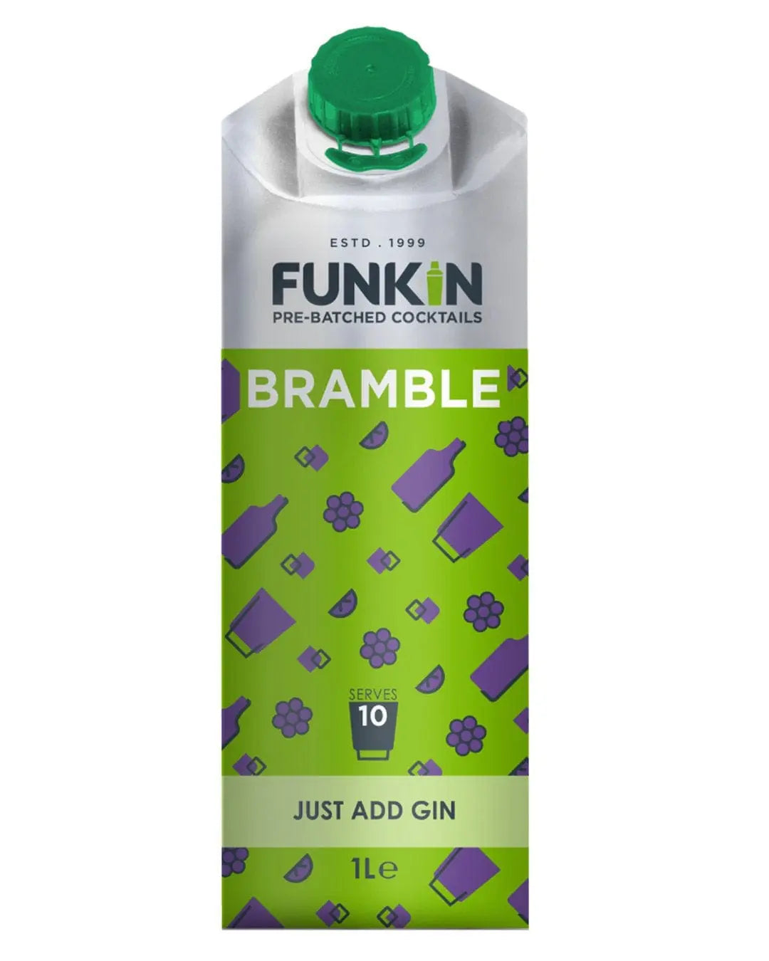 Funkin Bramble Mixer Cocktail Carton, 1 L Ready Made Cocktails 5060065300892