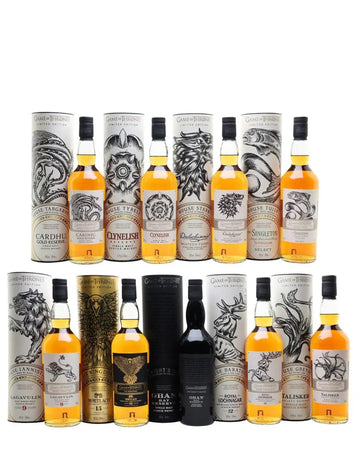 Game of Thrones Complete Set - Single Malt Whiskies, 9 x 70 cl Whisky