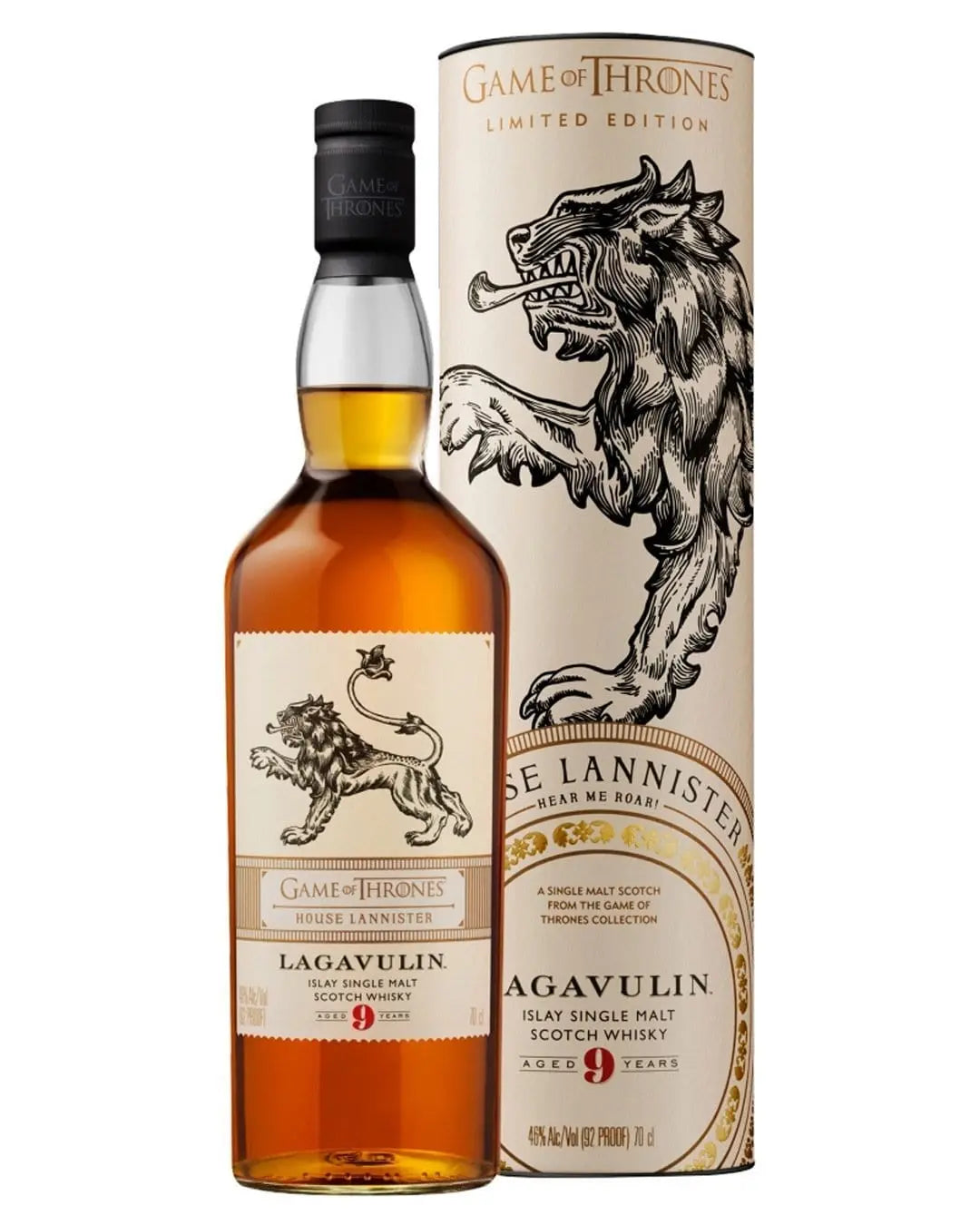 Game of Thrones House Lannister - Lagavulin 9 Year Old Malt Whisky, 70 cl Whisky 5000267173771