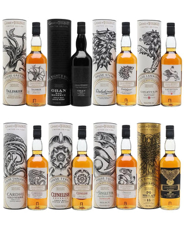 Game of Thrones The Noble Families Set - Single Malt Whiskies, 8 x 70 cl Whisky