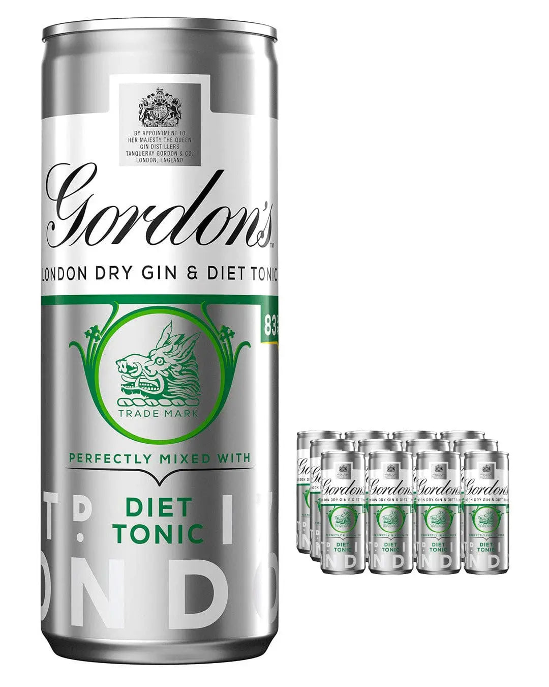 Gordon's Gin & Slimline Tonic Premixed Can Multipack, 12 x 250 ml The