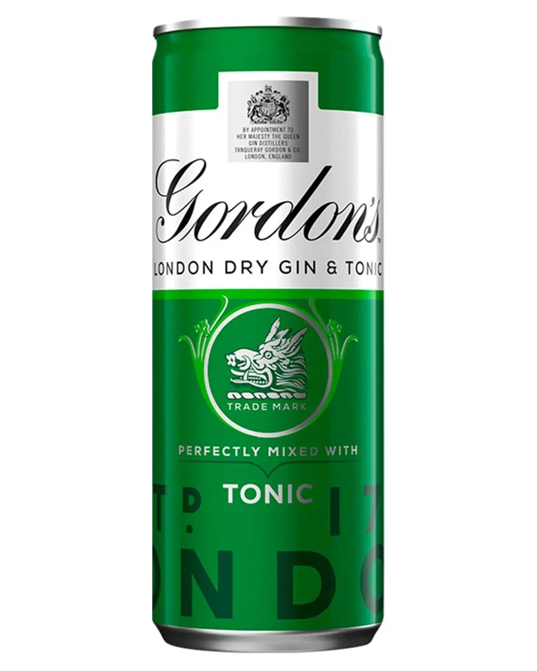 Gordon's London Dry Gin & Schweppes Tonic Premixed Can, 1 x 250 ml Ready Made Cocktails