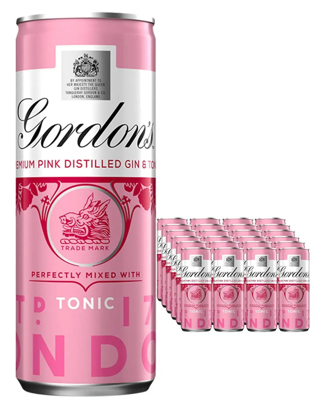 Gordon's Pink Gin & Schweppes Tonic Premixed Can  Multipack, 24 x 250 ml Gin
