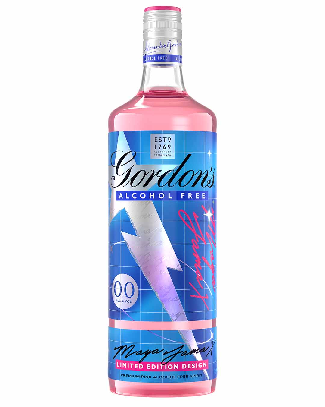 Gordon's x Maya Jama Pink Alcohol Free Gin, 70 cl Gin