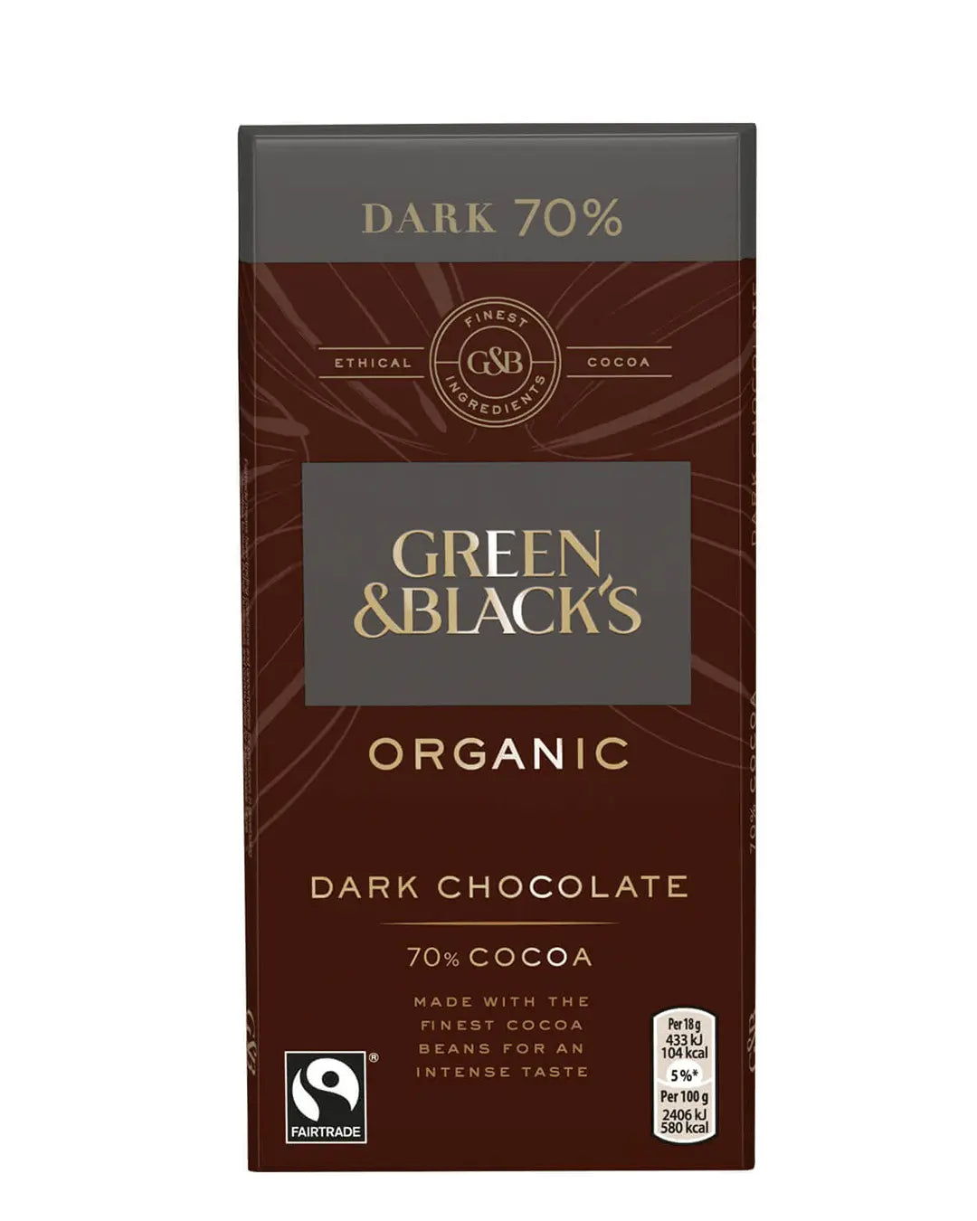 Green & Black's Organic Dark Chocolate 70% Bar, 35 g Chocolate