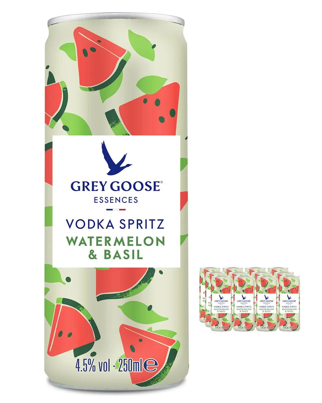 Grey Goose Essences Watermelon & Basil Premixed Can Multipack, 12 x 250 ml Ready Made Cocktails