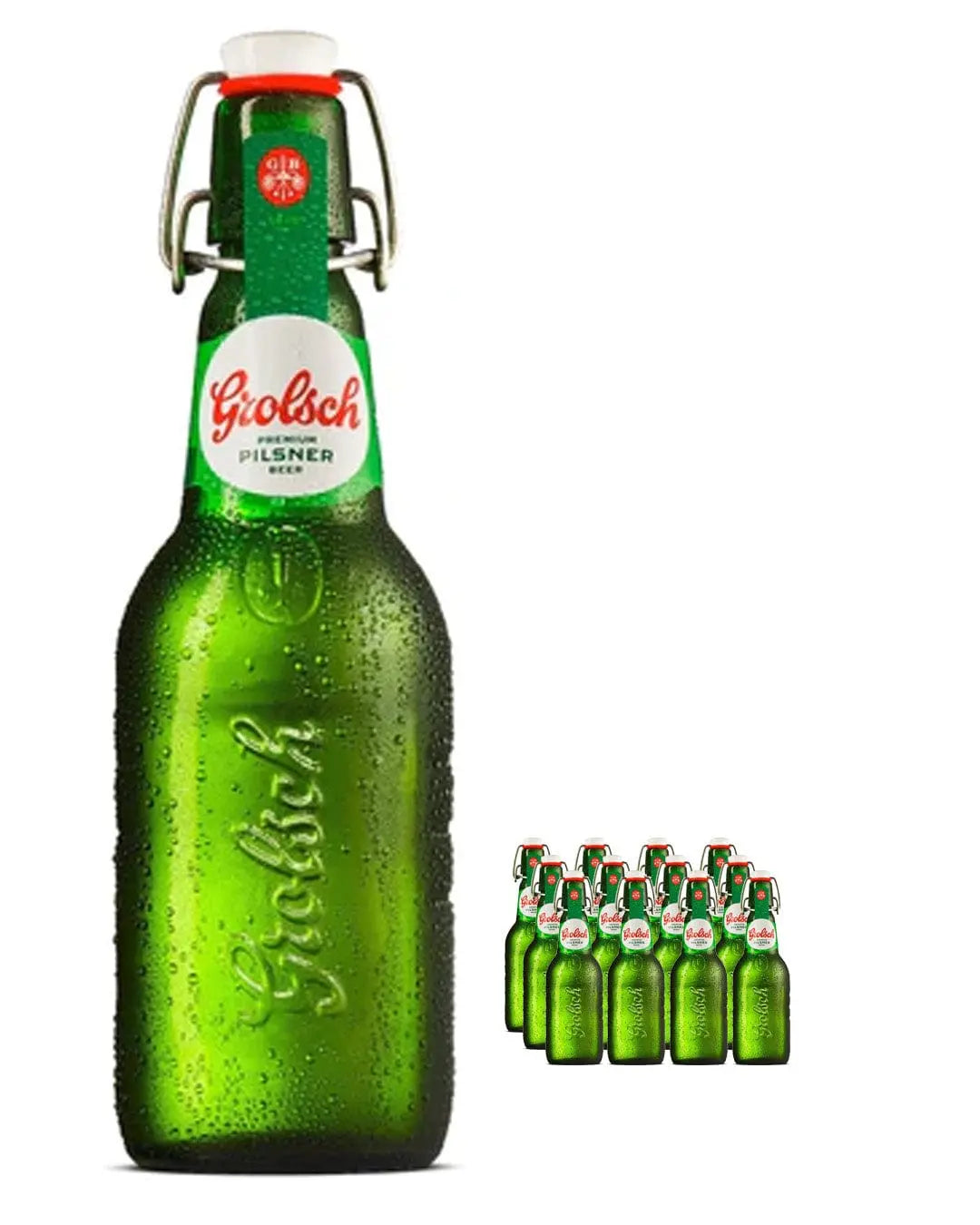 Grolsch Premium Pilsner Swing-Top Beer Bottle Multipack, 12 x 450 ml Beer