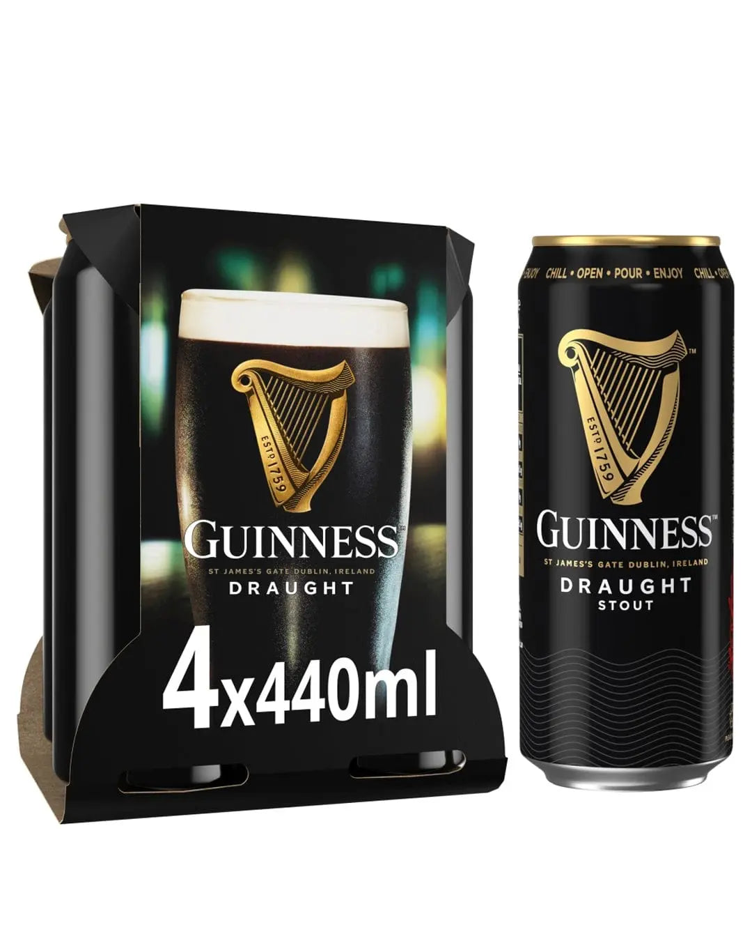 Guinness Draught Beer Can Multipack, 4 x 440 ml Beer
