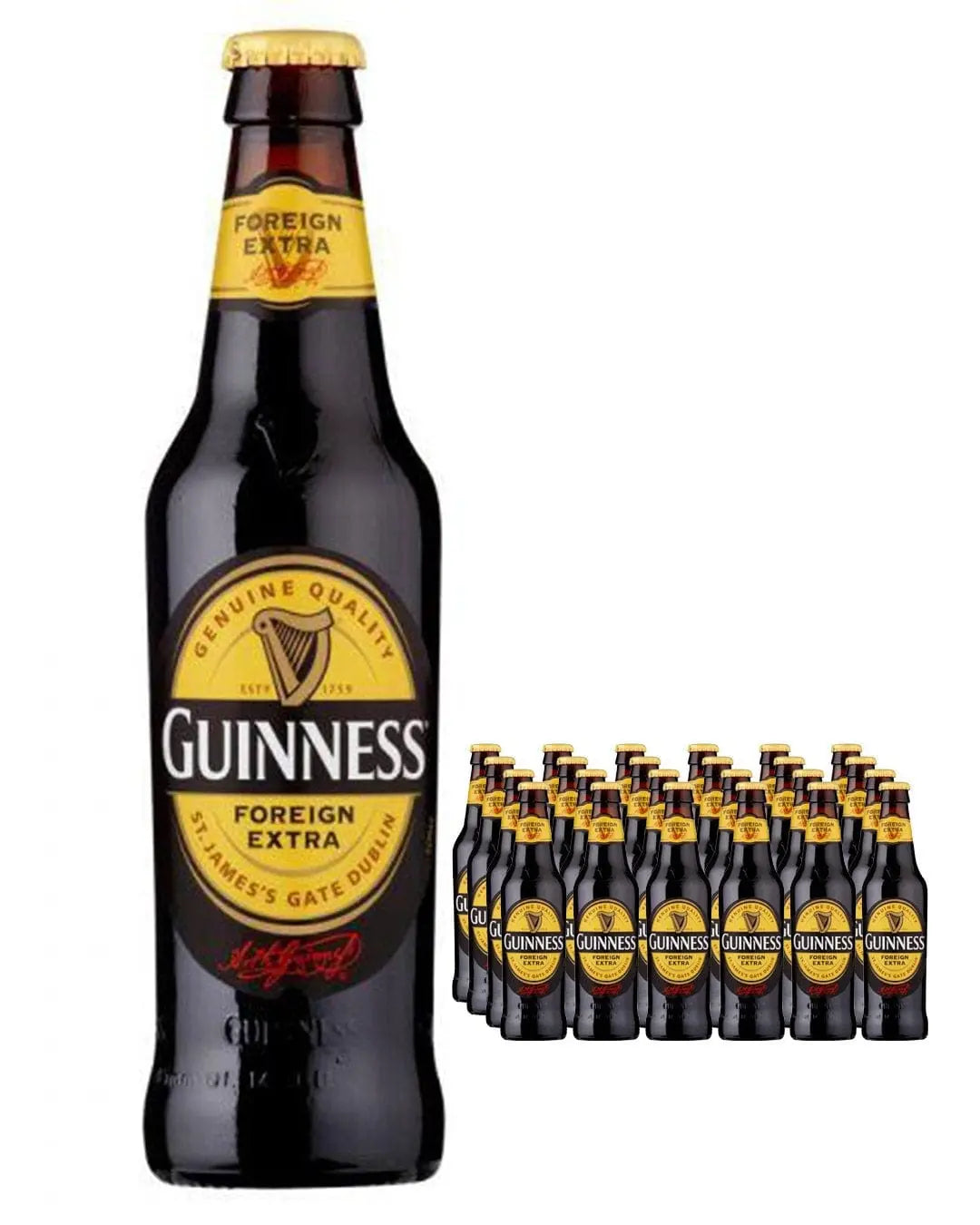 Guinness Nigerian Foreign Extra Stout Beer Bottle Multipack, 24 x 325 ml Beer