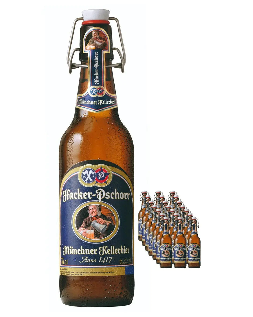 Hacker Pschorr Kellerbier Bottle Multipack, 18 x 500 ml Beer