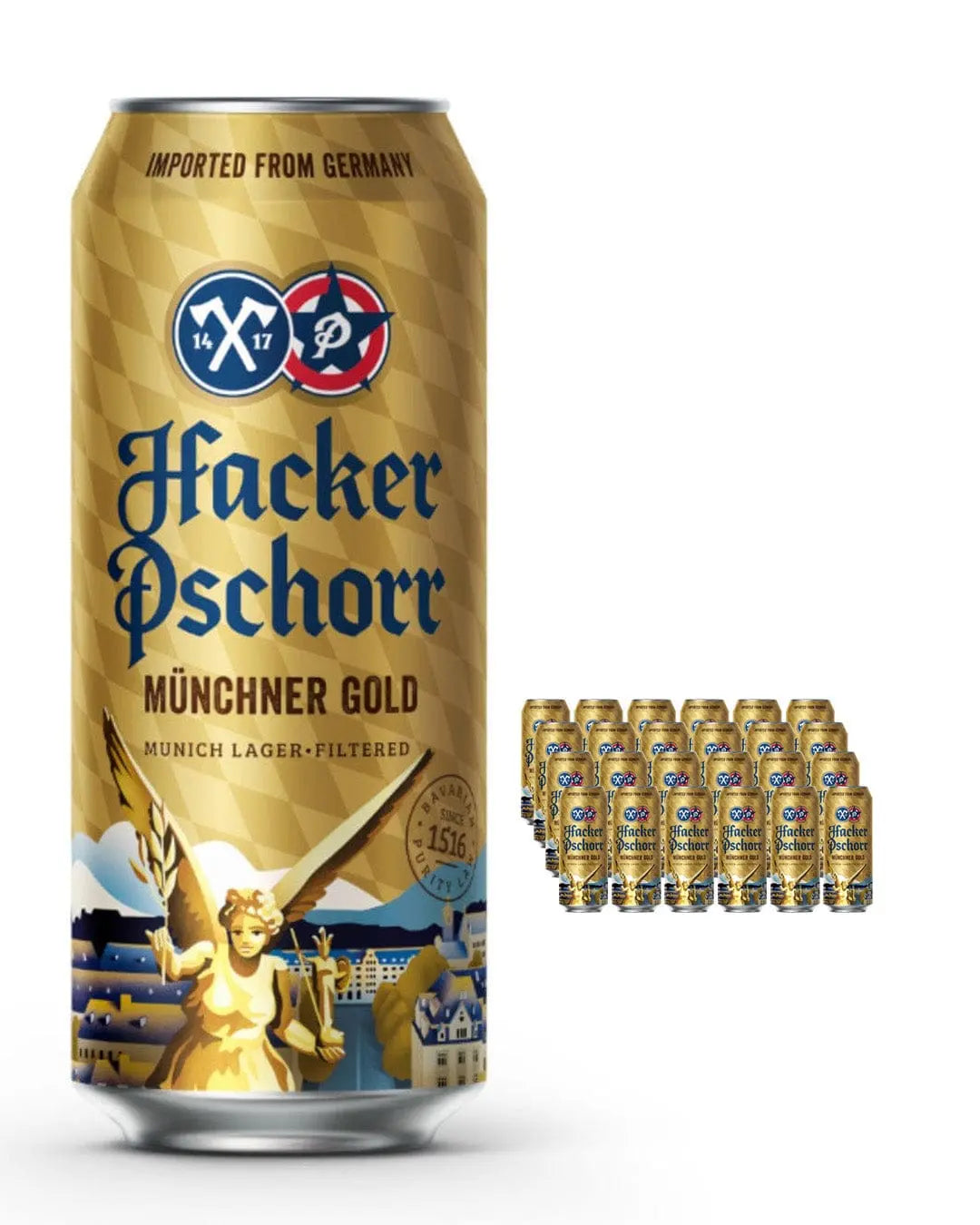 Hacker-Pschorr Munchner Gold Beer Can Multipack, 24 x 500 ml Beer