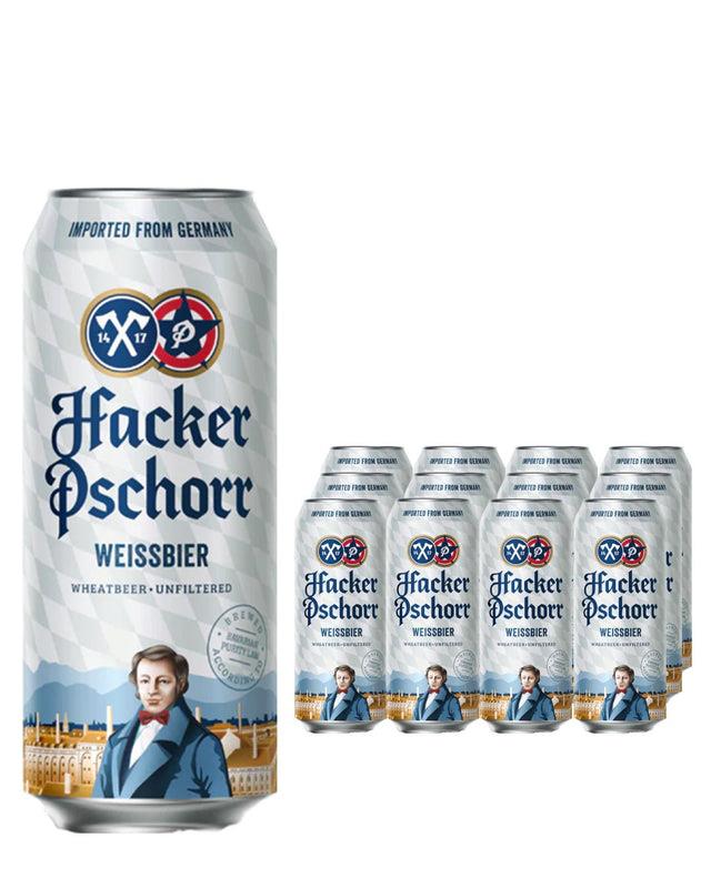 Hacker Pschorr Weissbier Beer Can Multipack, 12 x 500 ml BBE 02/07/2025 beer