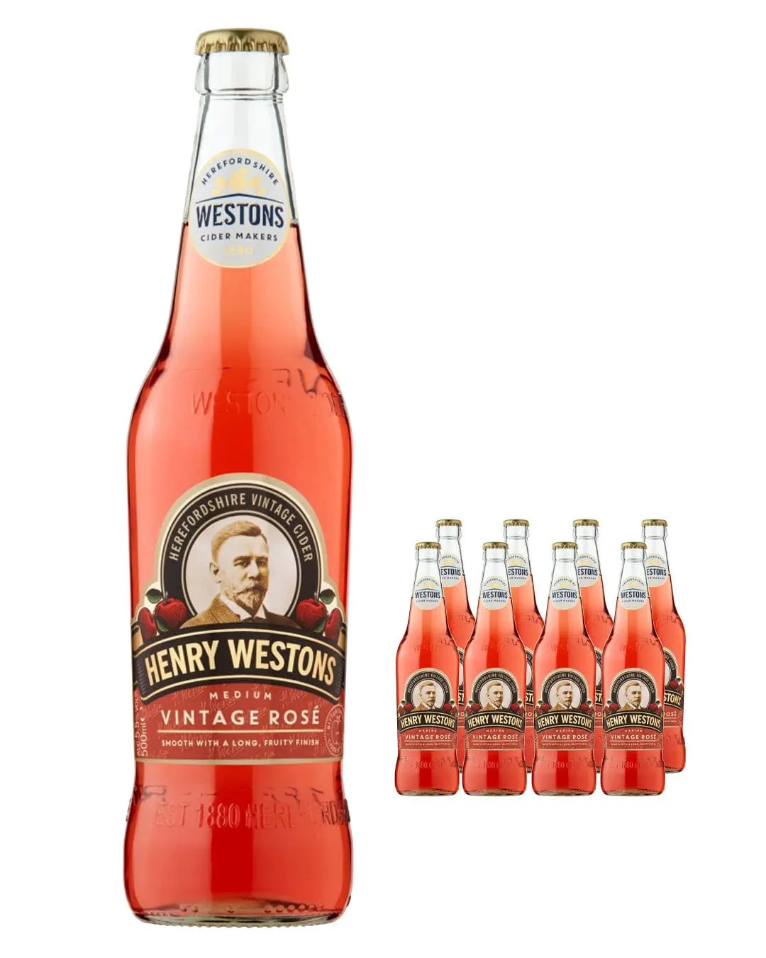 Henry Weston Vintage Rose Dry cider Multipack, 8 x 500 ml Cider
