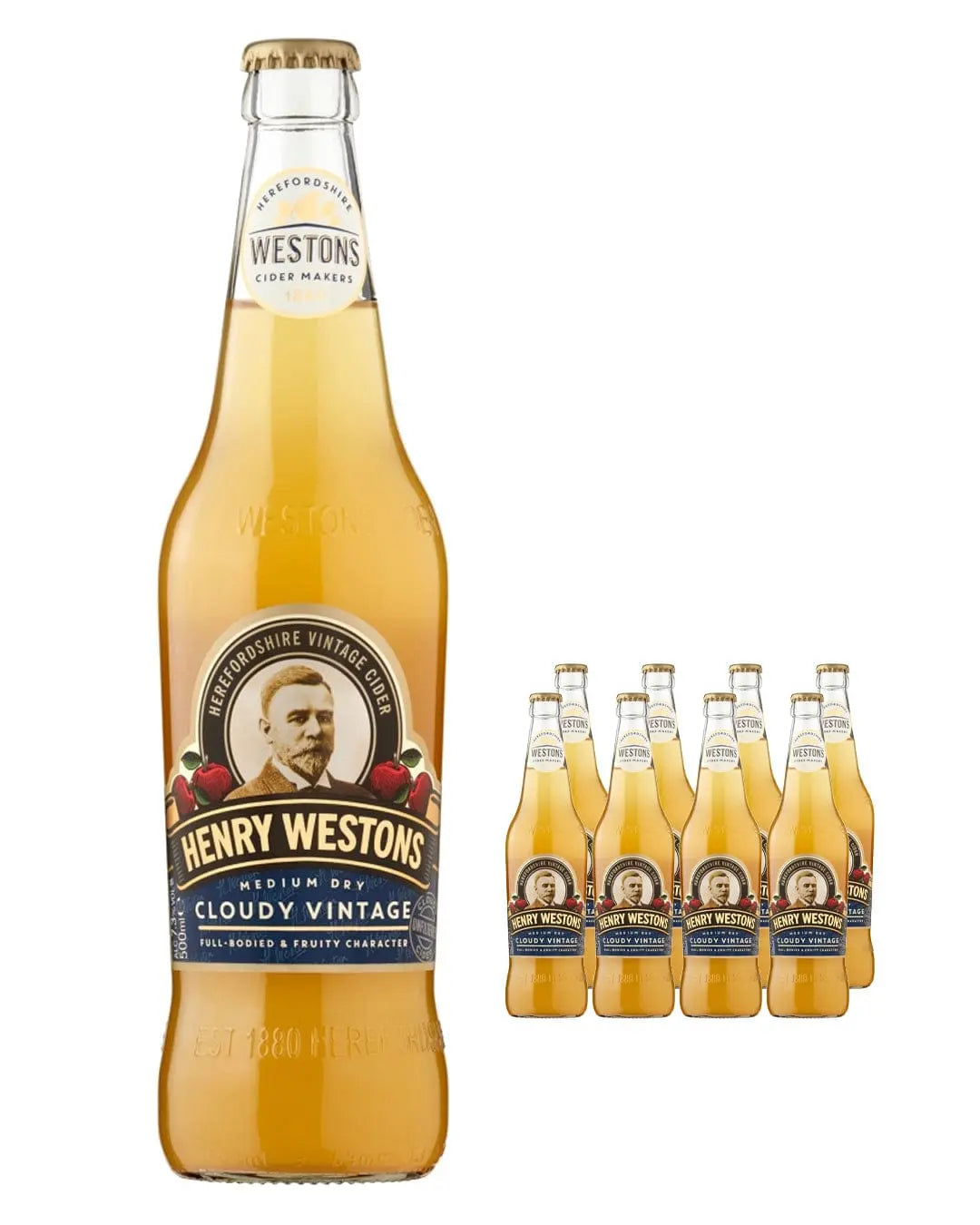Henry Westons Cloudy Vintage Cider Multipack, 8 x 500 ml Cider