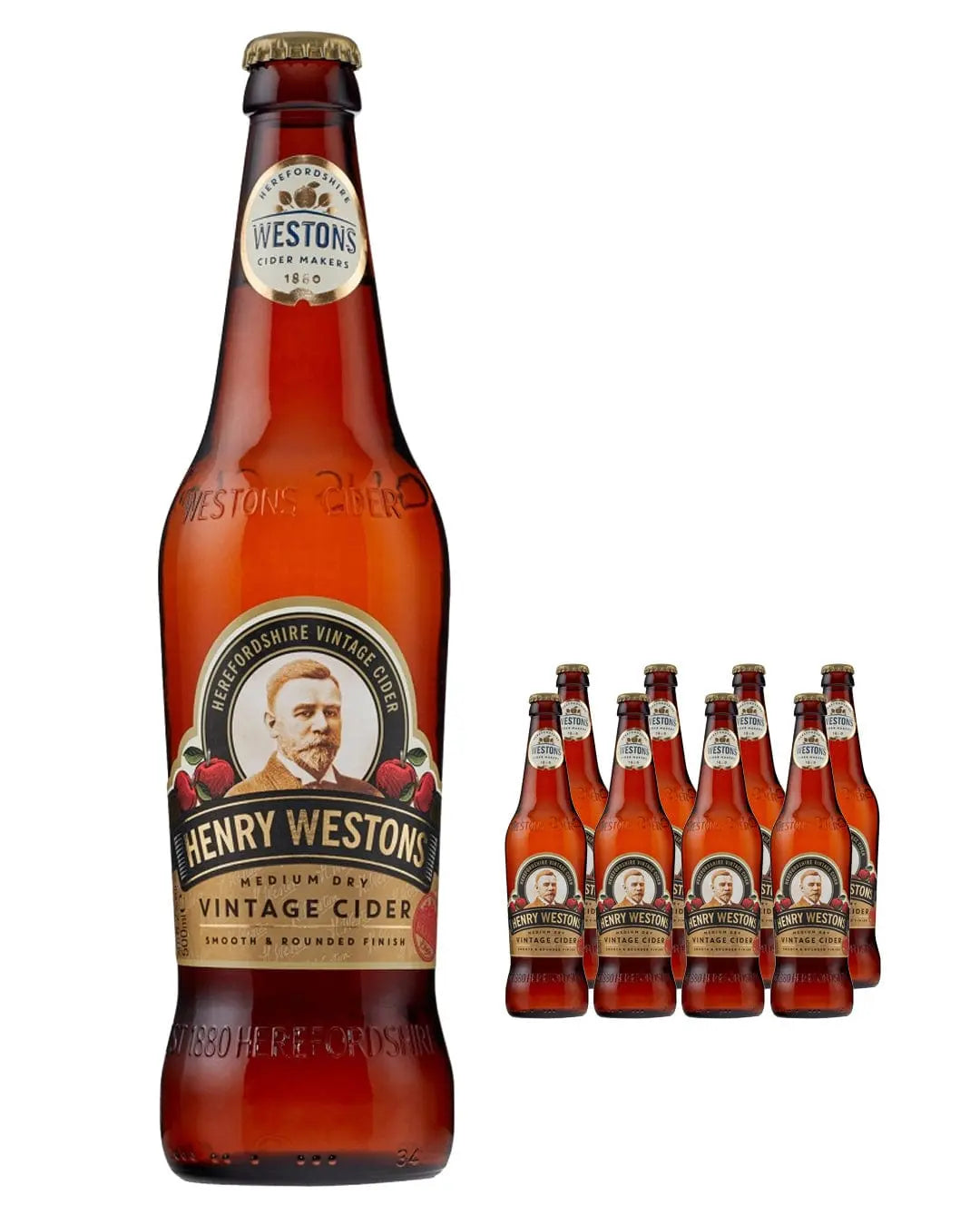 Henry Westons Vintage Medium Sweet Cider Multipack, 8 x 500 ml Cider
