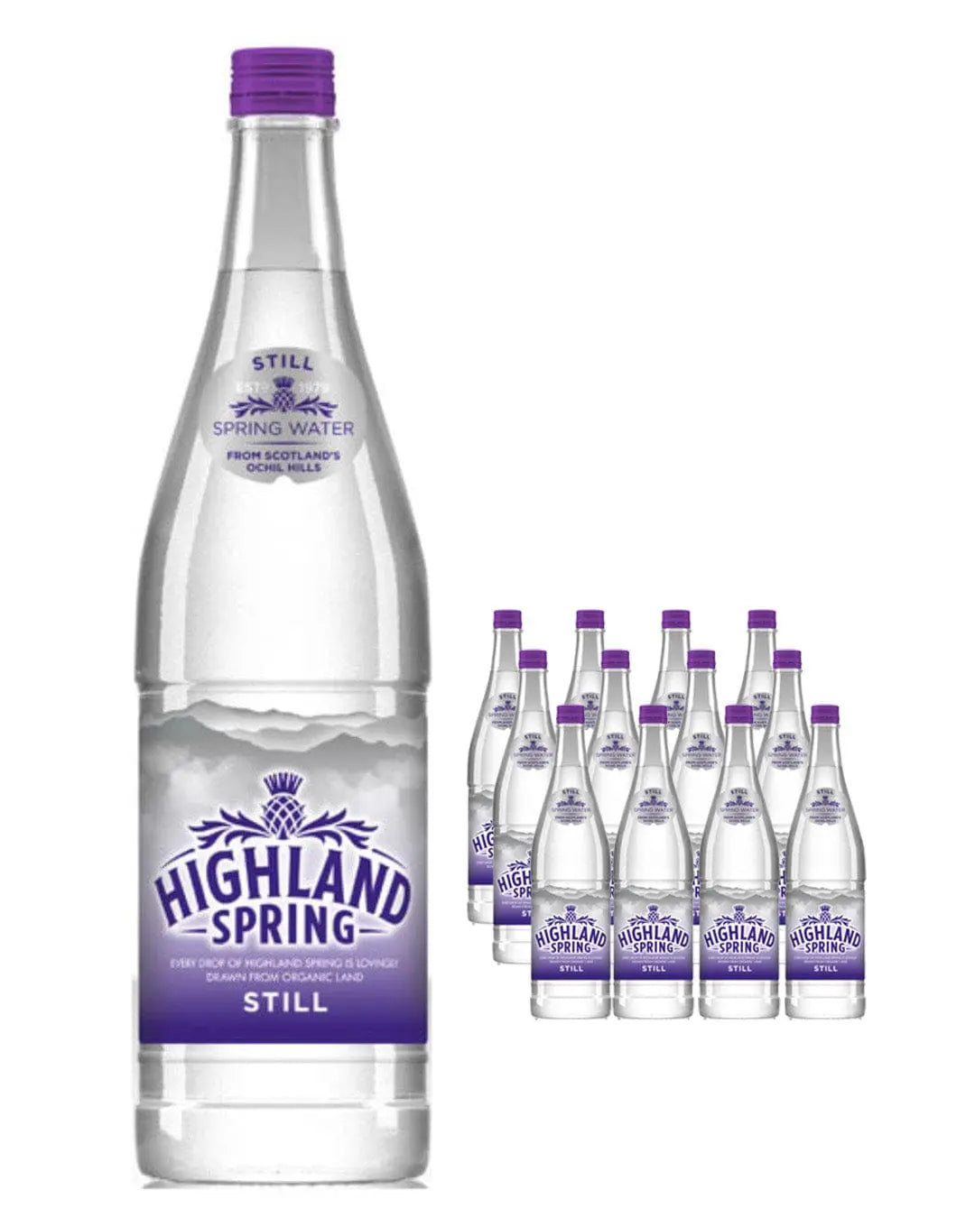 Highland Spring Still Water Glass Bottle Multipack, 12 x 750 ml Water