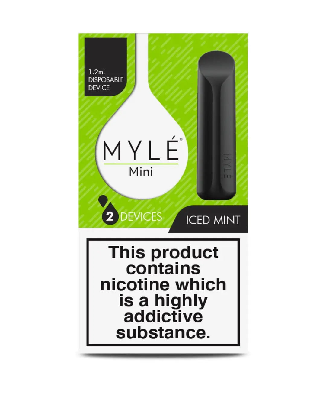 Iced Mint - Mini Myle - Pack of 2 Devices Disposable Vapes
