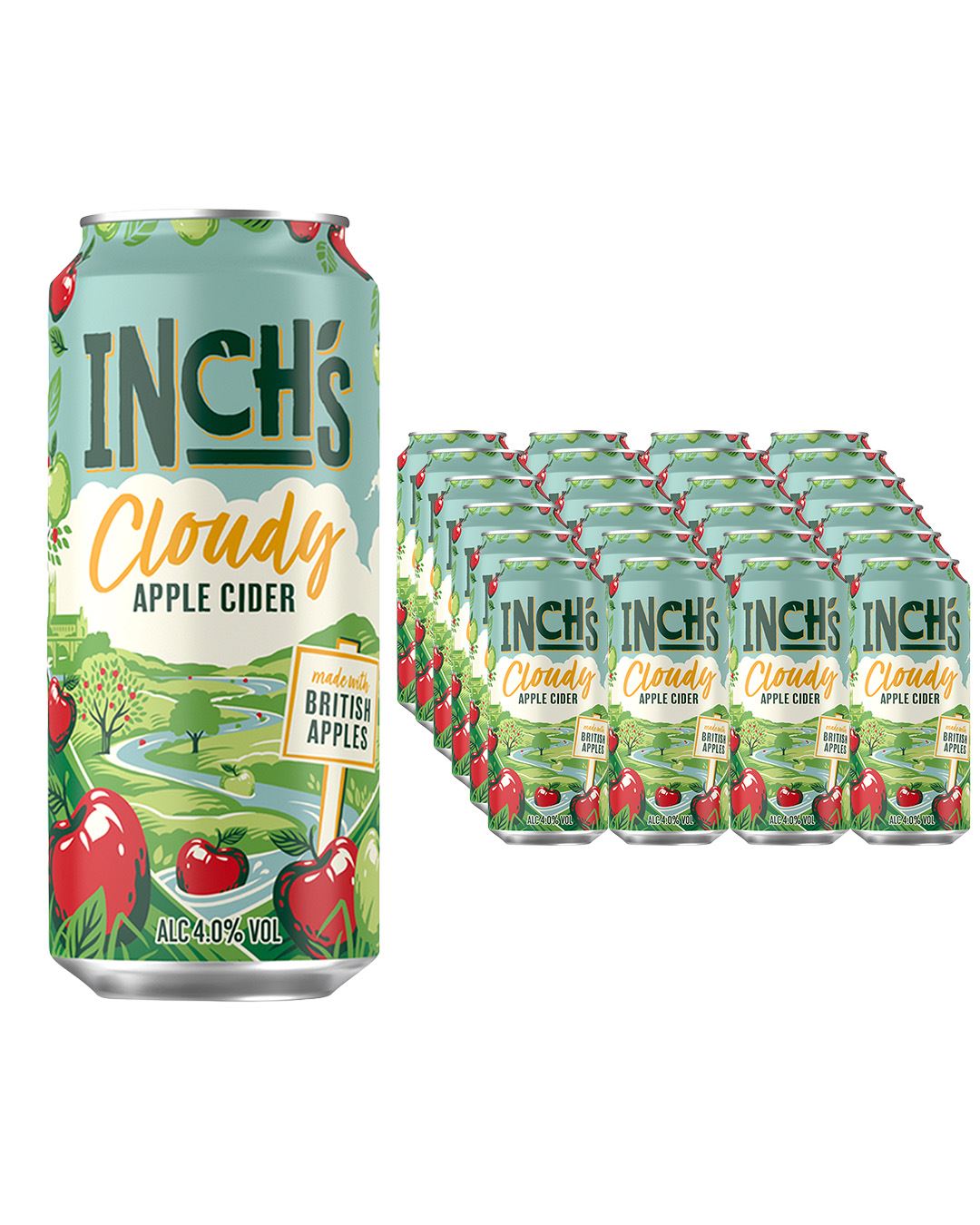 Inch's Cloudy Apple Cider Can Multipack, 24 x 440 ml cider