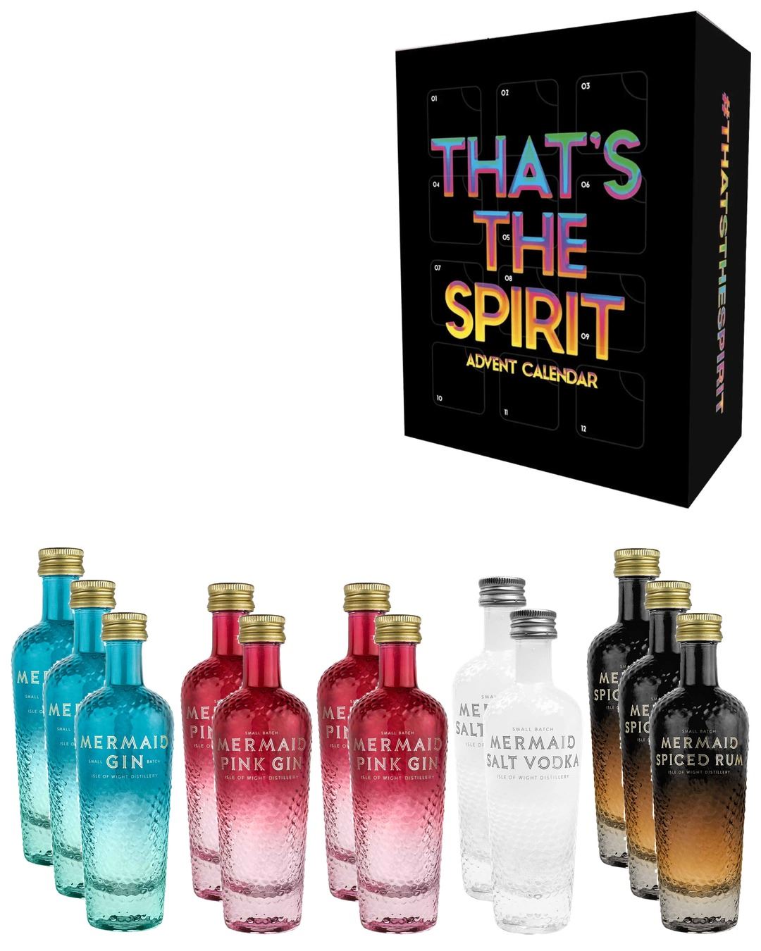 Isle of Wight Distillery Advent Calendar, 12 x 5 cl spirit-miniatures