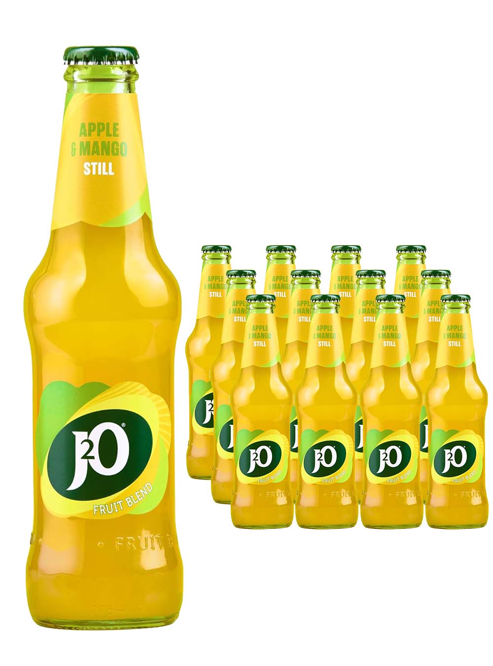 J2O Apple & Mango Fruit Glass Bottle Multipack, 12 x 275 ml Soft Drinks & Mixers 50412044