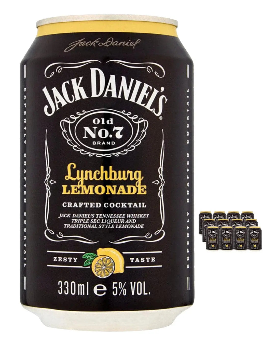 Jack Daniel's Lynchburg Lemonade Premixed Can Multipack, 12 x 330 ml Ready Made Cocktails 15099873109806