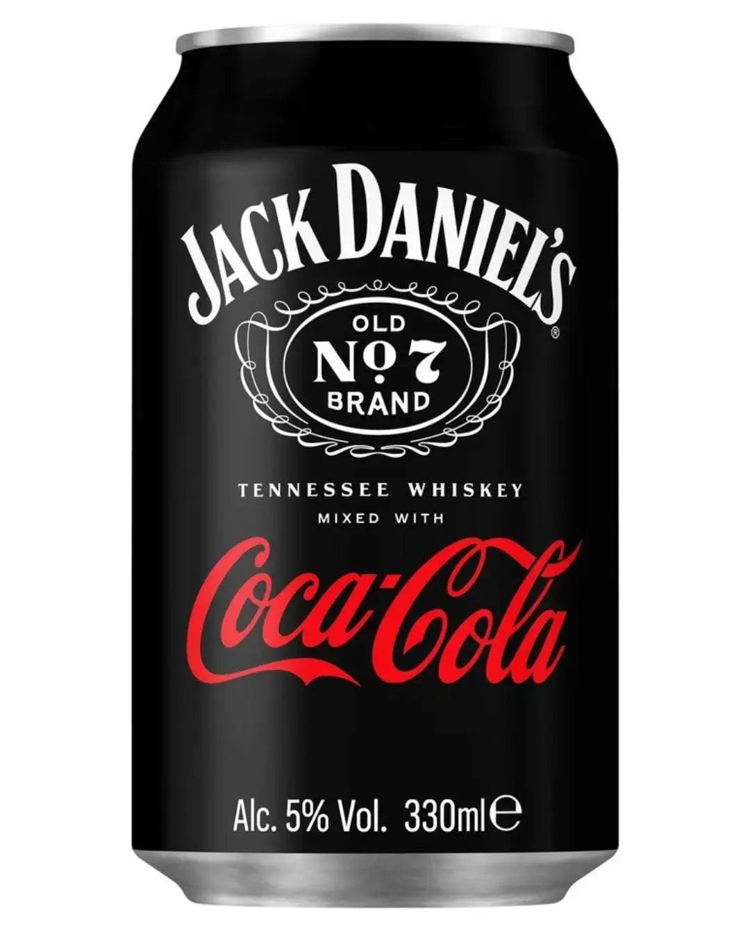 Jack Daniel's Old No. 7 Tennessee Whiskey & Cola Premixed Can, 1 x 330 ml Ready Made Cocktails 5099873003220