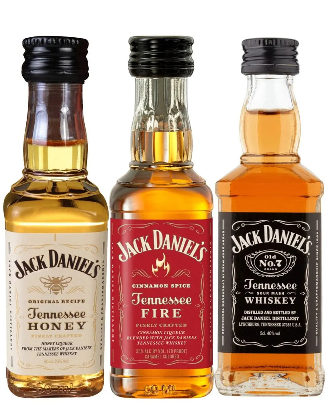 Jack Daniel's Whiskey Trio Miniature Pack, 3 x 5 cl Spirit Miniatures